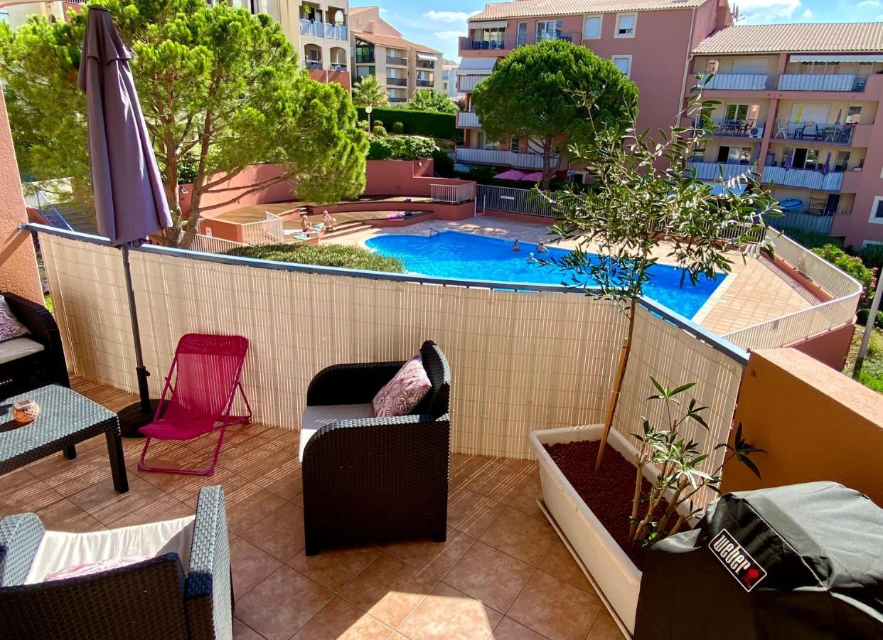 Coeur de FREJUS, Appartement 3 pièces climatisé avec piscine, terrasse, barbecue Exterior foto
